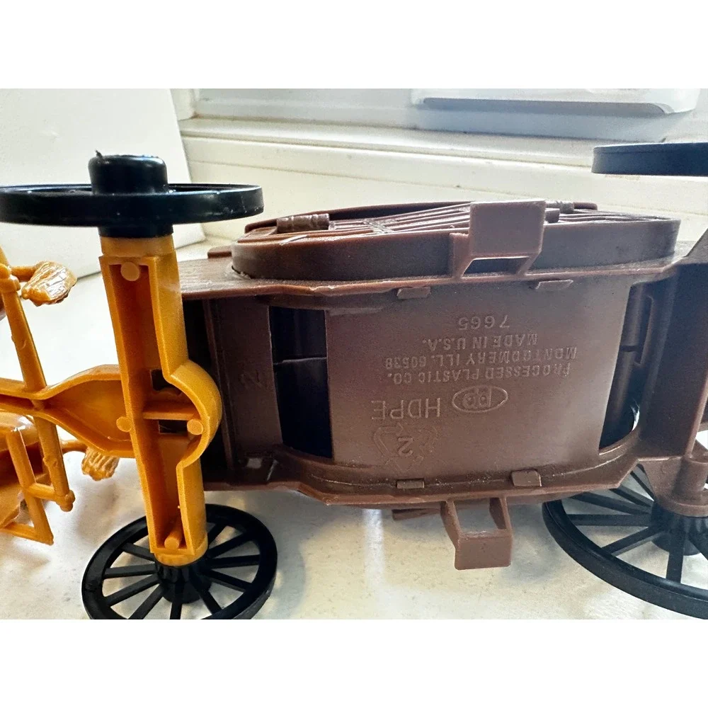 Vintage Processed Plastic Co Stagecoach Toy 7665 Western Horse Carriage USA Made